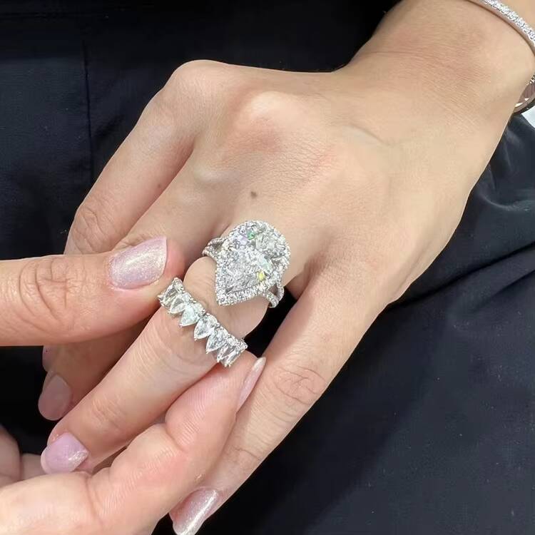 XINGGUANG Custom 1CT 1.5CT 2CT 2.5CT 3CT D VVS White Moissanite 9K 14K 18K Solitaire Diamond Engagement Wedding Gold Ring