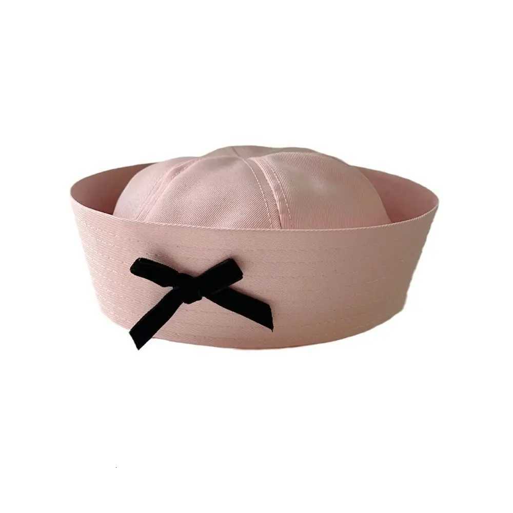 Retro Bowknot Bow Beret Flip Eaves Dome Sailor Hat Korean Style Cosplay Navy C Girl XJ250807