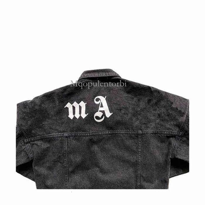 Palms Denim Jacket Mens Designer Palm Jacket Bomber Varsity Outwears Hip Hop Jeans Streetwear Baseball Gothic Cropped Lapel Distress Cowboy Button Up Clothes 3b0