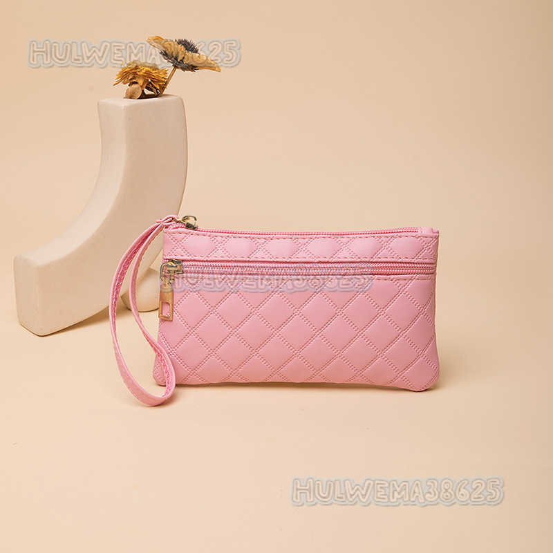 Autumn and Winter New Embossed Long Double Zipper Clutch Bag Ladies Phone Bag Coin Purse H250806