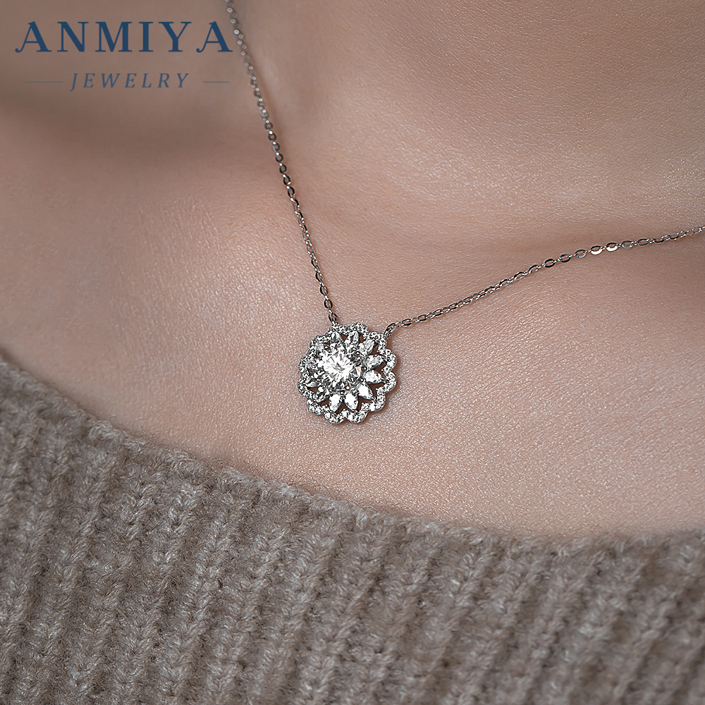 Ethically Sourced Moissanite 925 Silver Necklace - Conflict-Free Silver Jewelry for Eco-Conscious Shoppers