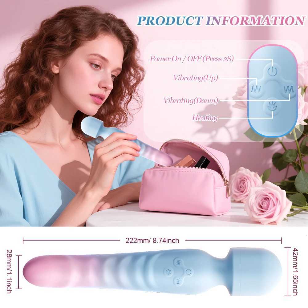 Heatable AV Vibrator Dildos Massager G-Spot Vibrator 360 Rotation Clitoris Stimulator Female Vagina Masturbation Adult Sex Toy W250807