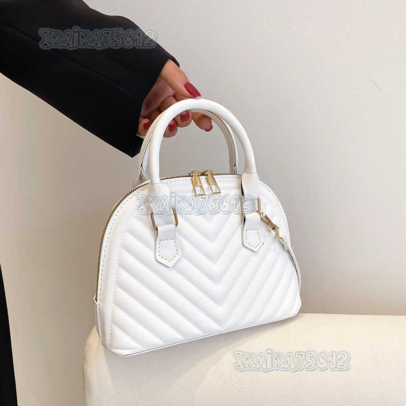 Fashion Solid Color Diamond Bag 2022 Autumn Trend New Style Ocean Casual Shoulder Cross Body Shell Bag H250806