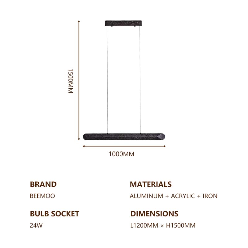 Contemporary Design Linear Pendant Lamp with Efficient Bulbs P22308