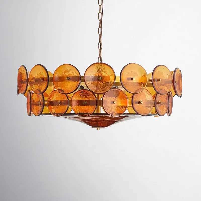 Luxury French Designer Glass Pendant Lights for Living Room Dining Room Bedroom Retro Nordic Guest Bedroom Chandelier X250807