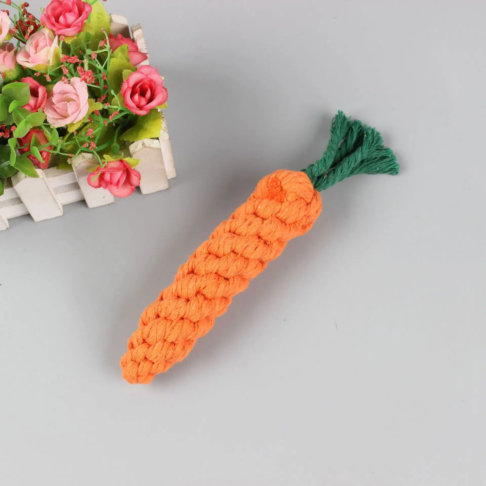 1Pcs Carrot Dog Bite Rope Pet Dog Toys Safe Durable Braided Bite Dog Chew Toys Resistant Puppy Molar Cleaning Teeth Cotton Rope 250804