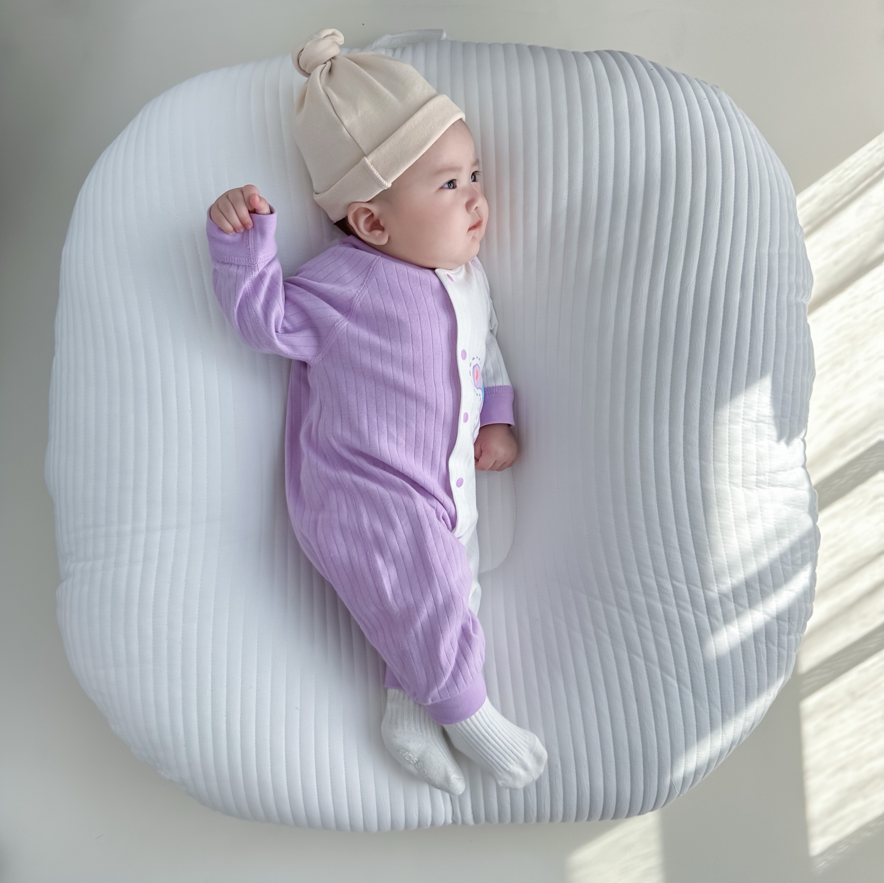 Baby All Season Onesie Cotton Breathable with Buttons for Layering