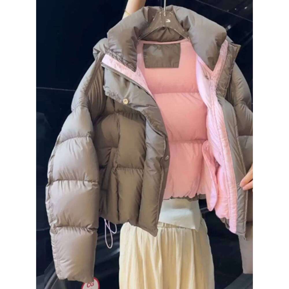 Designer Clothing 2025 Warm Thicken Down Women Winter Puffer Jacket Hooded Cotton Padded Korean Female Parkas Basic Coat Outerwear