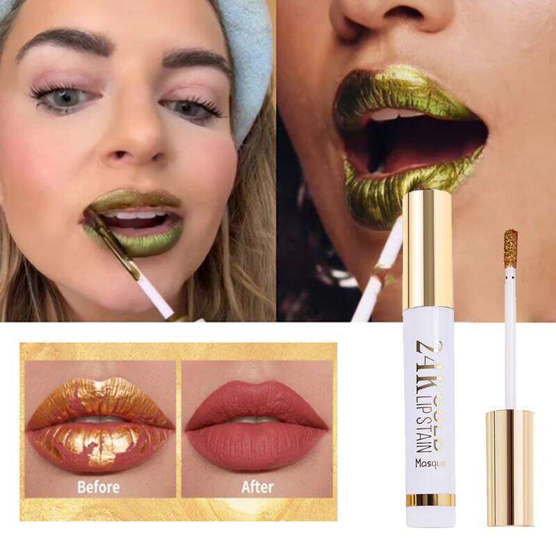 2025 New Tear-off Gloss Lasting Moisturizing Base Color Non-stick Cup Dyed Glaze 4 Colors Charming Gold Lip Makeup X250807