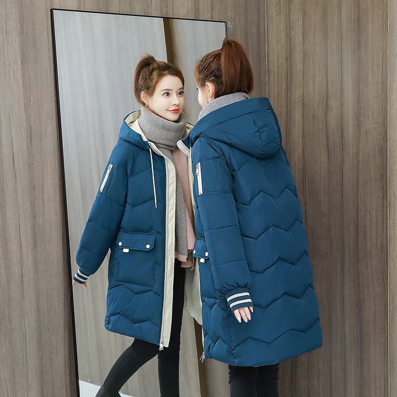 2025 Free Shipping Women's Mid-Length Winter Puffer Coat - Thickened Slim Fit Quilted Jacket, Warm Hooded Down Alternative Parka