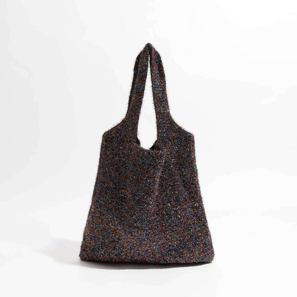 Designer Bag Luxury Bag Casual Sequins Knitted Women Shoulder Bags Colorful Crochet Lady Handbags Hobos Large Capacity Tote Bag Big Shopper Purses 202