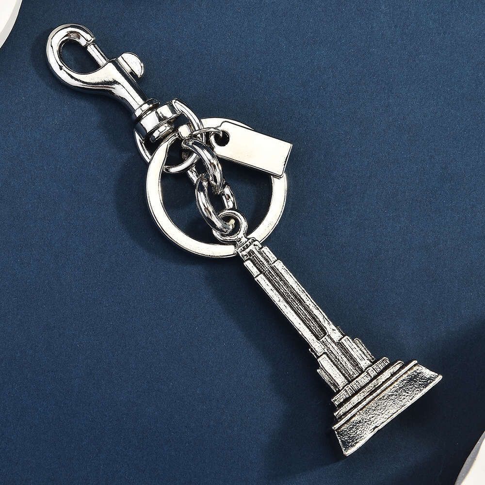 DHpet_wholesale Trendy Cherry & Eiffel Tower Keychain - Fashion Metal Bag Charm in Gold/Silver, Stylish Key Ring Accessory (10cm, 50g)