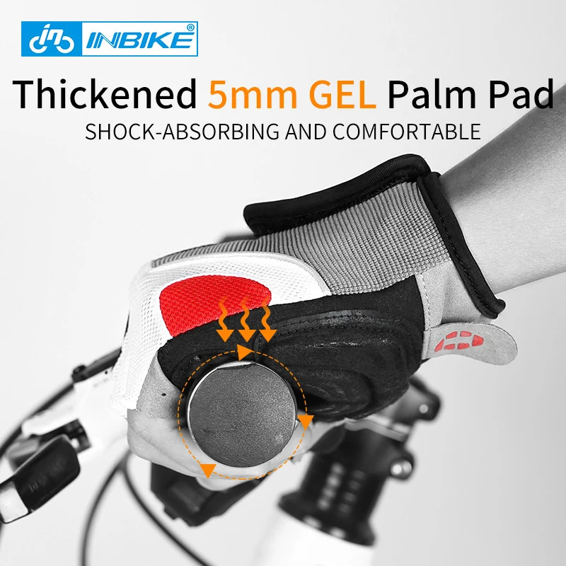 INBIKE Shockproof GEL Pad Cycling Gloves Half Finger Sport Men Women Summer Bicycle Gym Fitness MTB IF239 250729