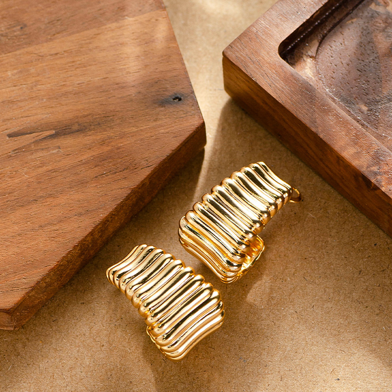 Fashion Minimalist Style Surface Emed Letter C-shaped Earrings for Women High-end Sier Needle Ear Jewelry