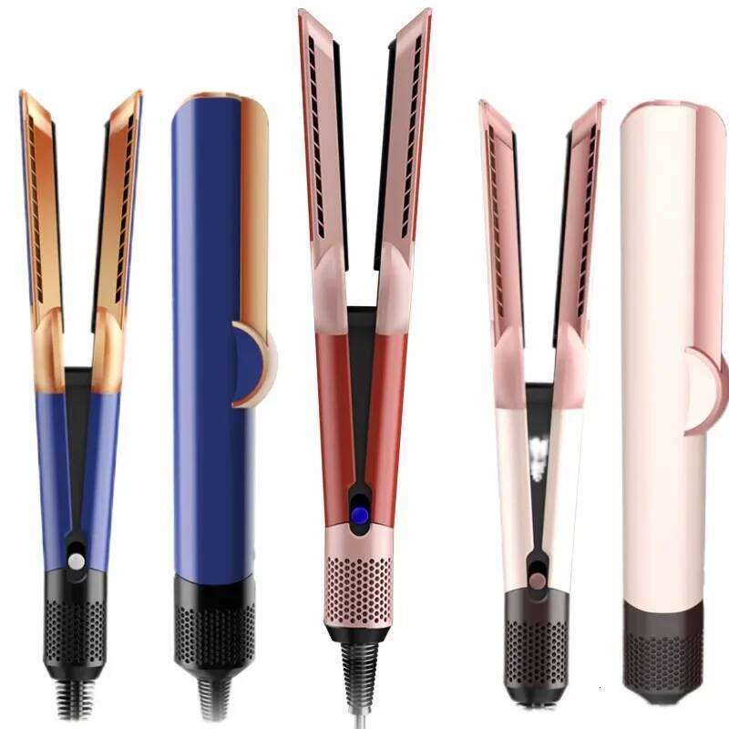 2 In 1 Hairdryer + Air Straight, Dual-Use Dry Hair Style From Wet Ionic Dryer Straightener For Medium Long Hair UK EU US