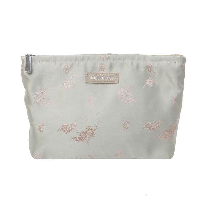 New Chinese Style Embroidery, Hand-Held Lipstick Makeup Bag, Nylon Miscellaneous Storage, Convenient Small Square Bag