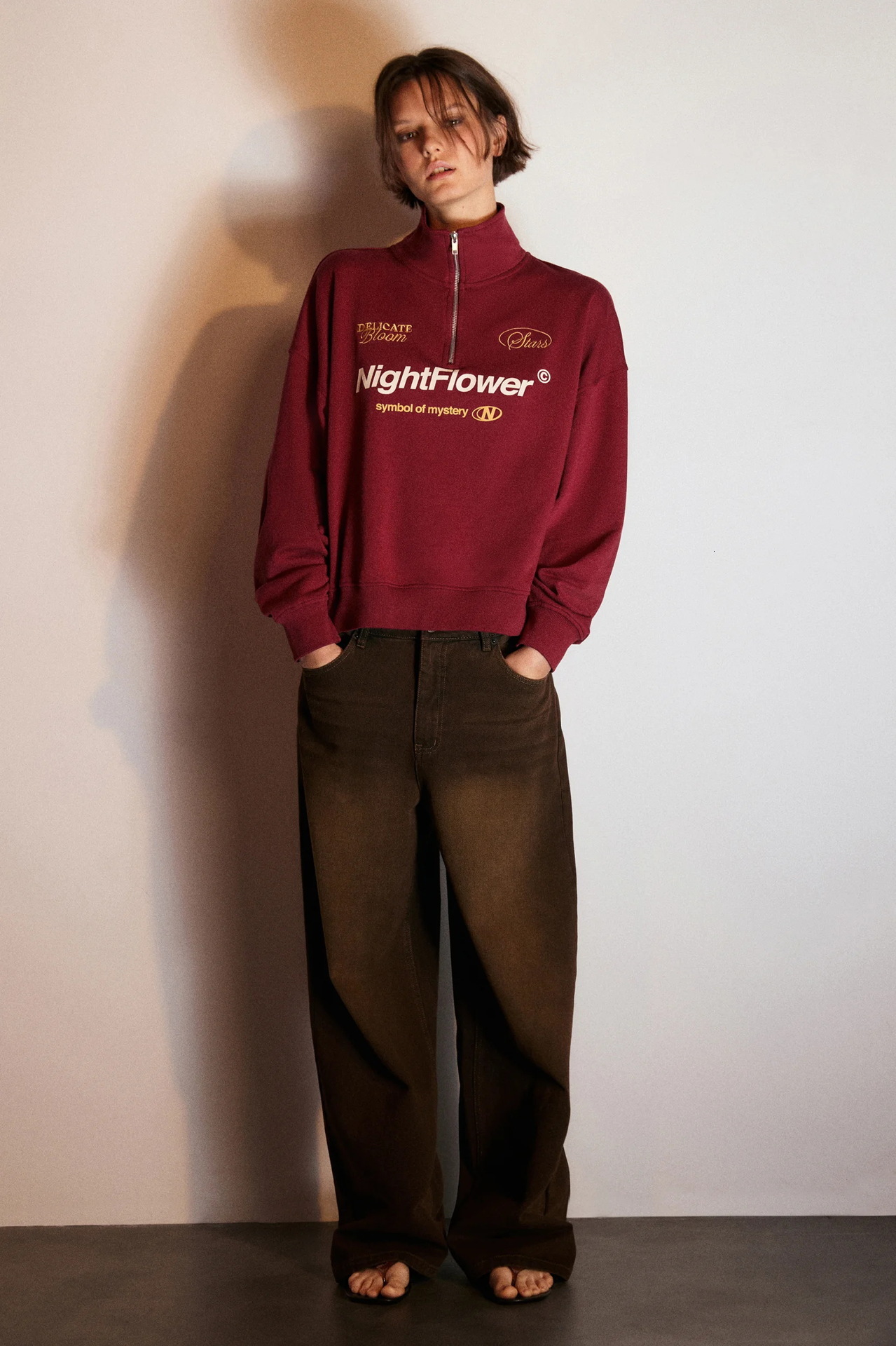 Free Shipping Designer Hoodie 2025 New Women's Stand Up Collar Sportswear Autumn And Winter Loose Half Zipper Long Sleeved Pullover Women's 