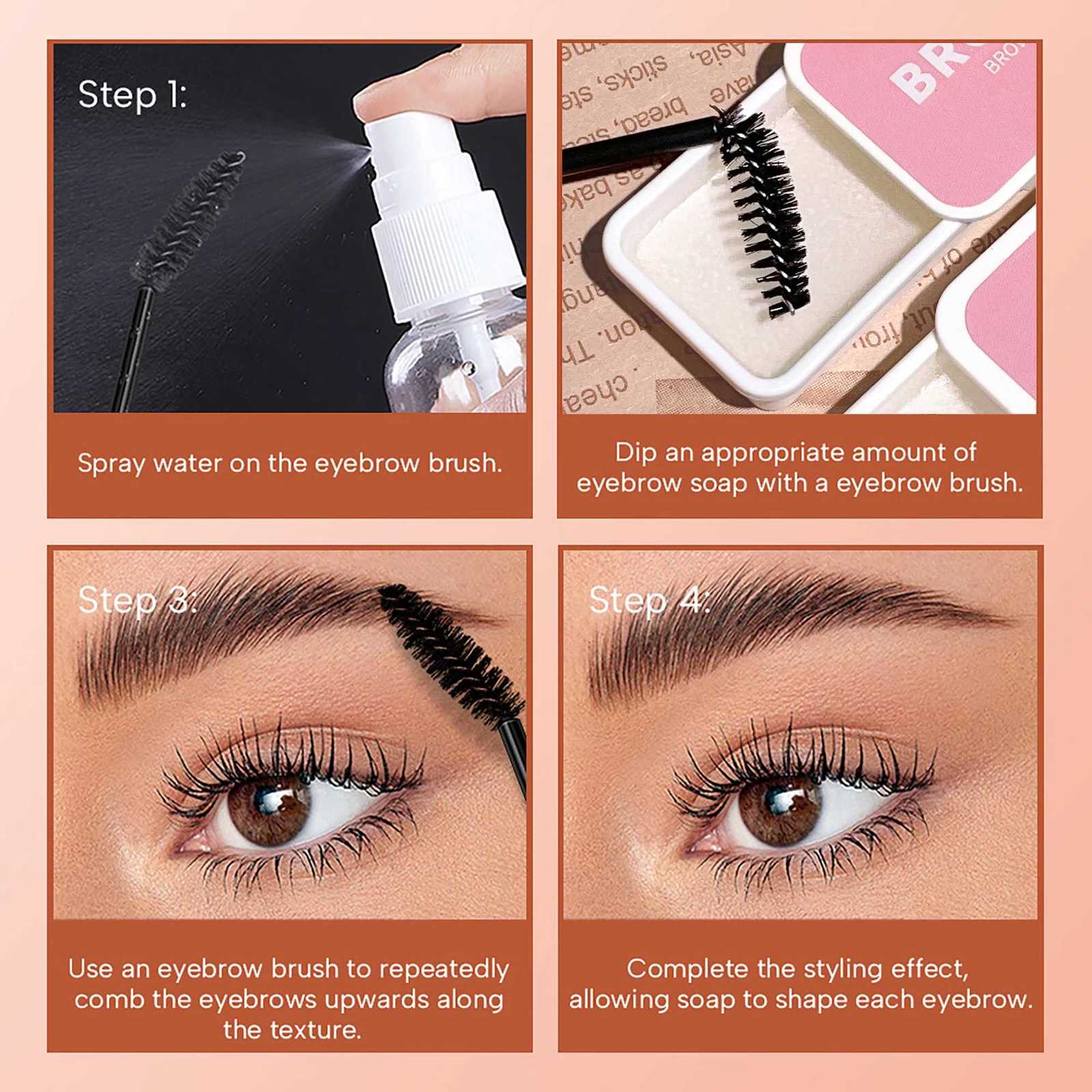 Long-Lasting Eyebrow Styling Gel with 3D Feathery Wild Brow Setting - Waterproof and Easy to Apply W250807