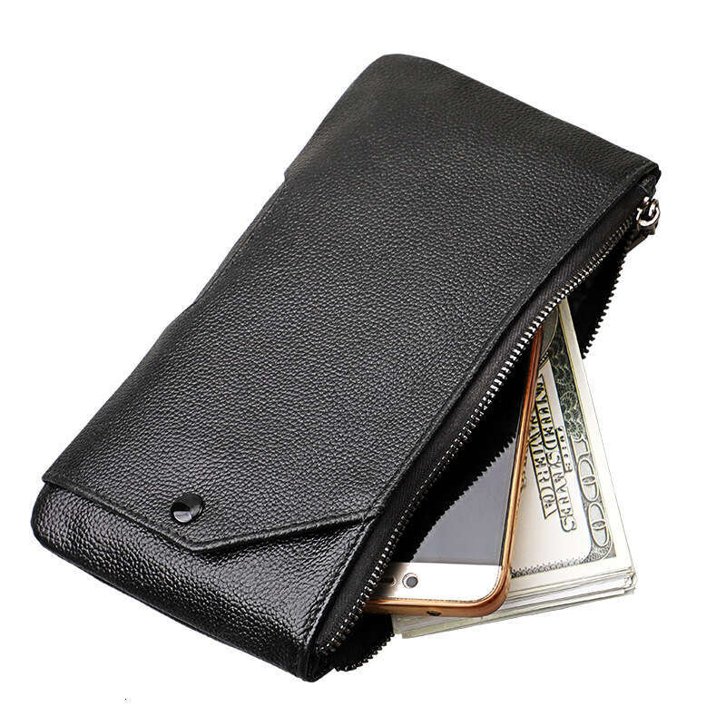 2018 Creative Women's Zero Wallet Zipper Handbag Ultra Thin Plain Leather Phone Bag