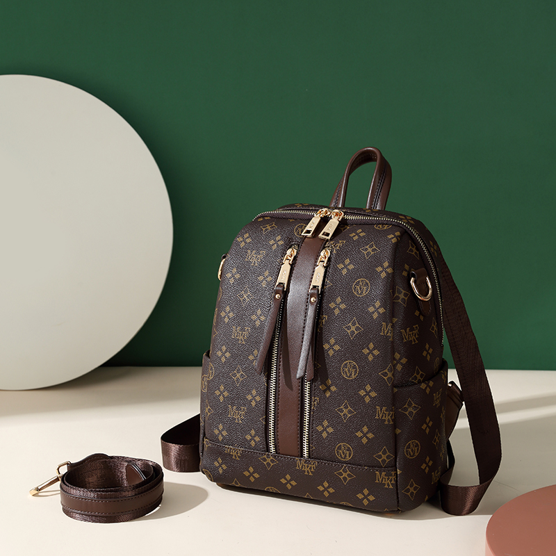 MKF designer bag free shipping Light luxury high-quality backpack fashionable Large capacity simple versatile trendy schoolbag for women