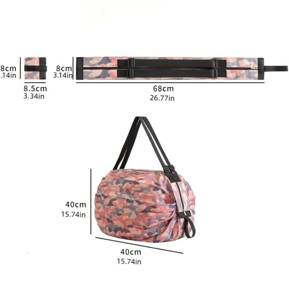 Folding Shopping Bag With Large Capacity And Portable Hand-held Spring Roll Bag For Japanese Accordion Supermarket Shopping Z250807