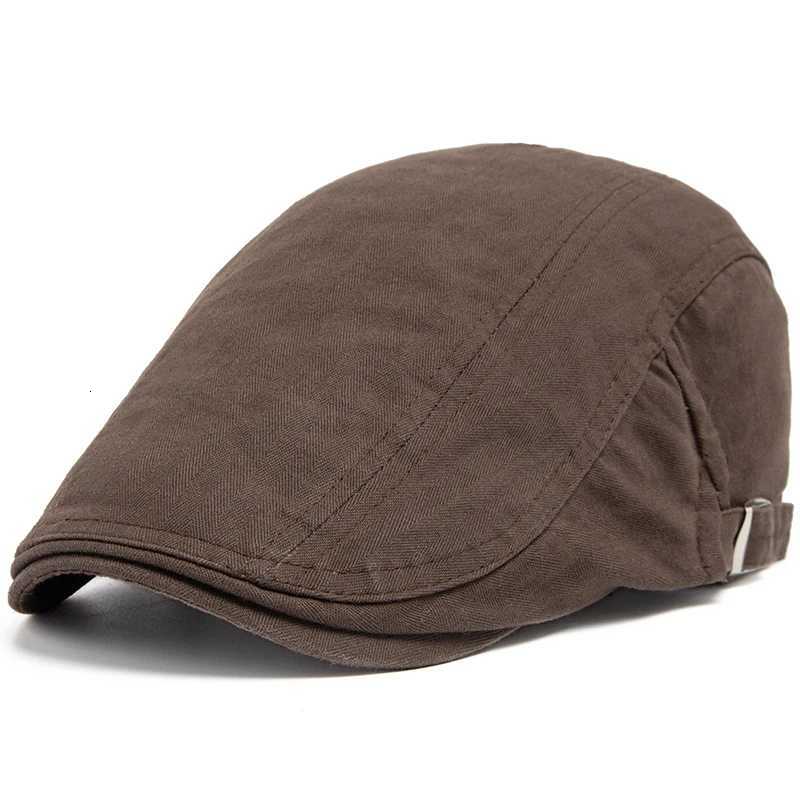 CNTANG Classic Solid Color Mens Casual Berets Fashion Vintage Cotton Visor Cs For Men Retro Flat Hats Brand Summer Beret XJ250807