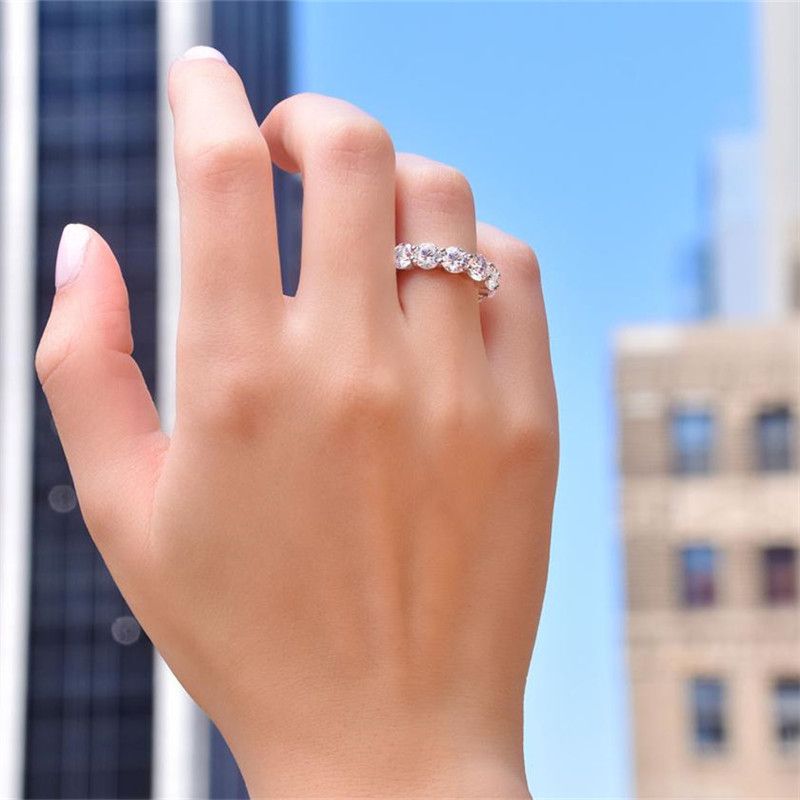 Luxury Never Fading 925 Sterling Silver Engagement Ring with Princes' Cut White Topaz and Cubic Zirconia