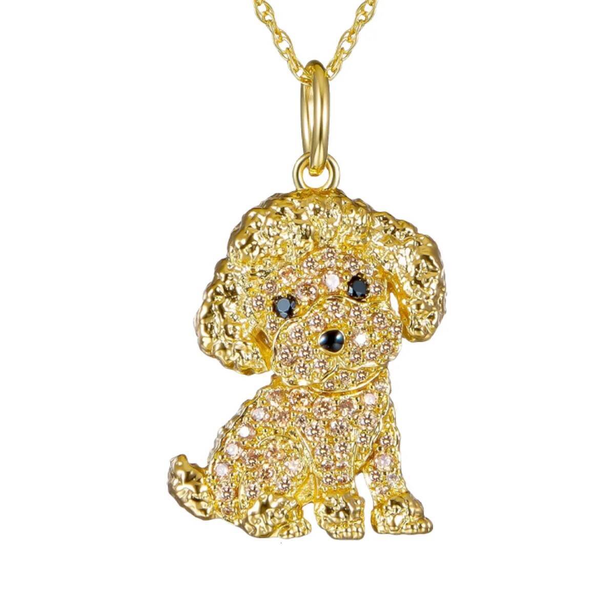 Exquisite Cute Poodle Pendant Necklace Fashion Women's Pet Jewelry Animal Accessories Elegant Party Gifts for Dog Lovers Jewelry for Women