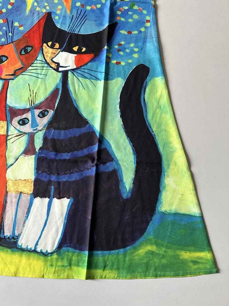 2024 European and American Cross Border Womens Dress Vneck Sleeveless Sexy Printed Large Hem Foreign Trade 250807