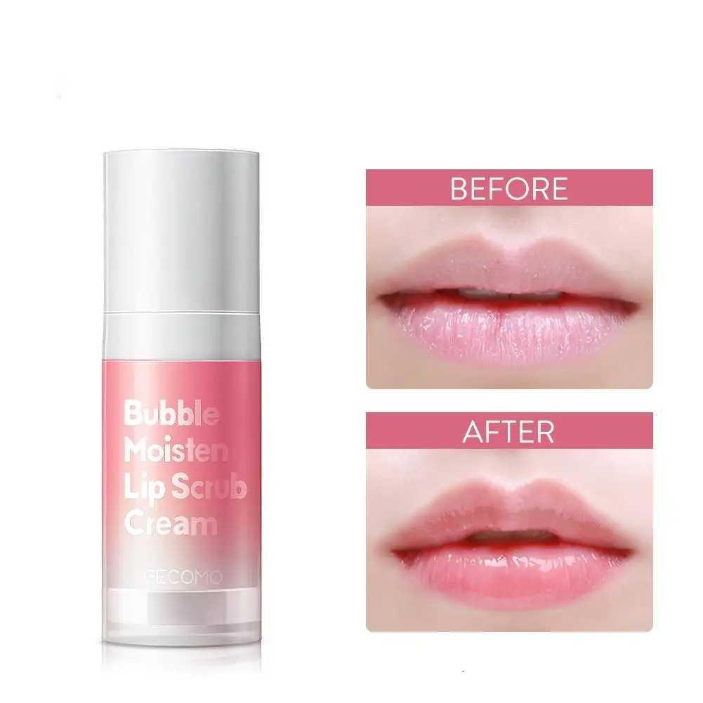 Exfoliating Bubble Moisten Lip Scrub Cream Exfoliating Lip Mask GECOMO Plant Lip Care Scrub for Tender LipsXJ250807