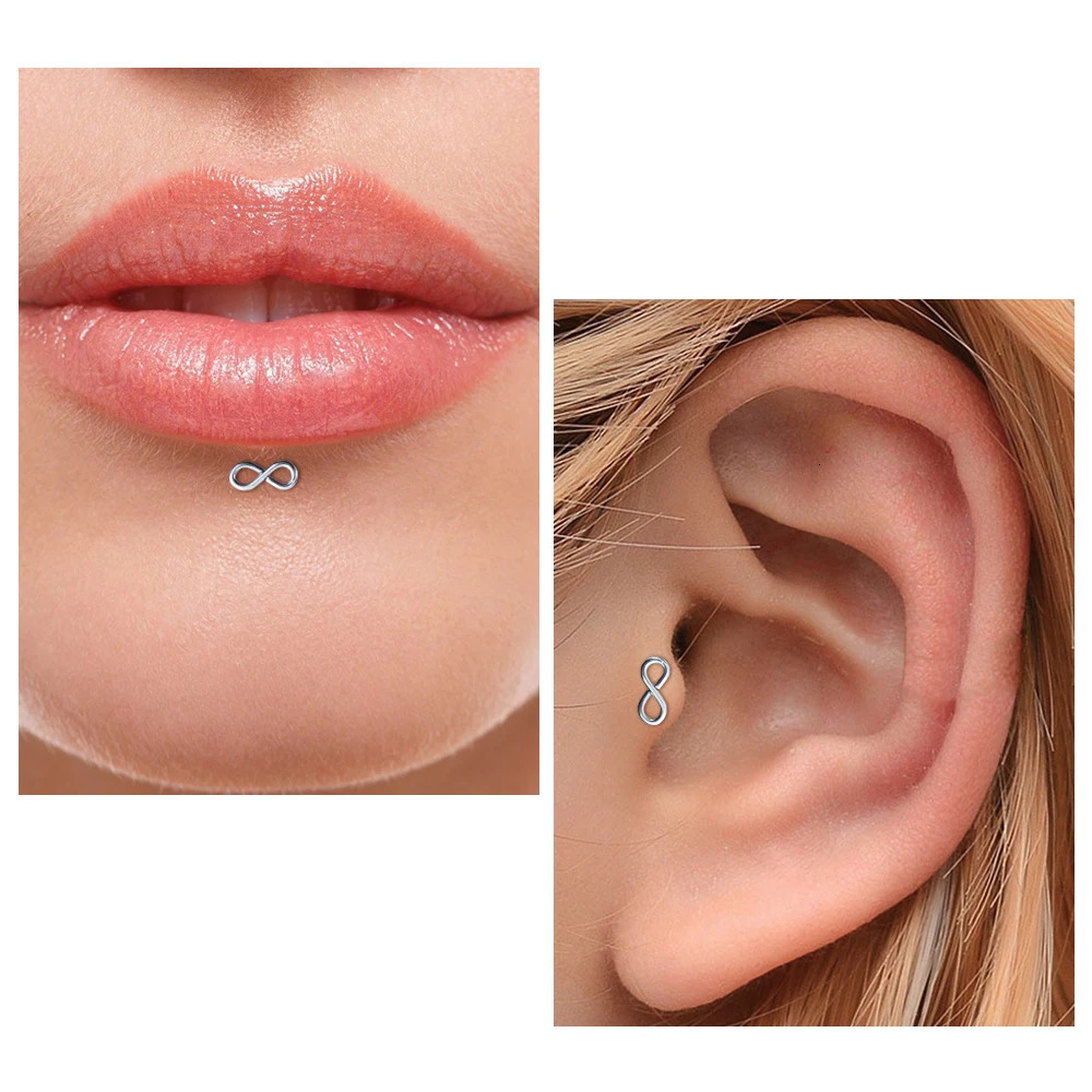 1Pc Lip Piercing Body Jewelry Plug-in Lip Stud for Women Trendy Ear Cuff Stainless Steel Star Moon Lip Stud Earrings Ear Studs 250805