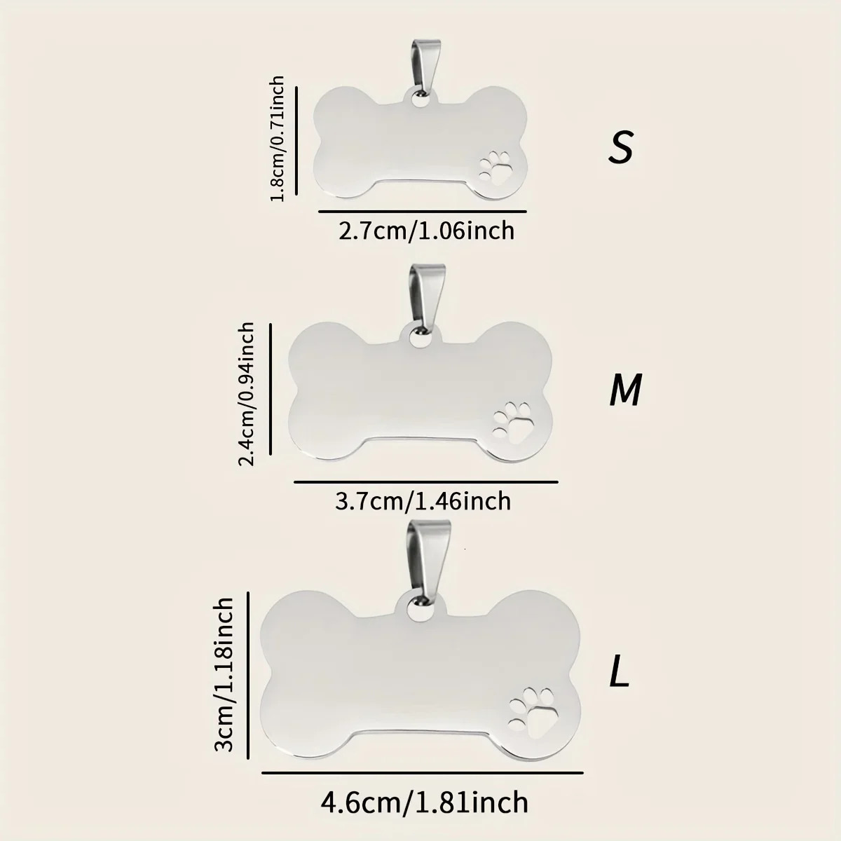 1 pc- Engraved personalized dog tag - Anti loss pet name pendant for small medium and large dogs - Decorative pendant 250805