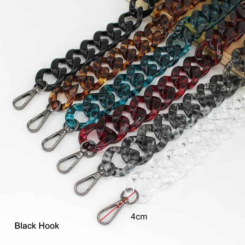 1PCS 44cm 60cm long 3.4cm Width Detachable Replacement Shoulder Strap Bag DIY Acrylic Resin Handbag Chain Plastic Strap 6 color 250807