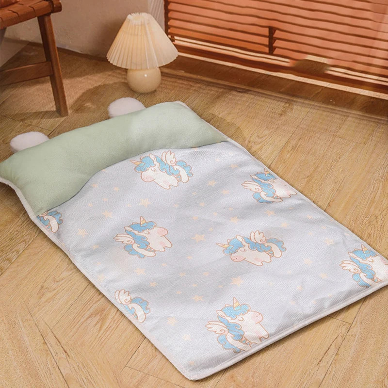Cute Mat For Cats And Dogs Summer Pet Cool Mat Big Size Washable Ice Silk Cooler Mat Cool Blanket For Pet Cat 250804
