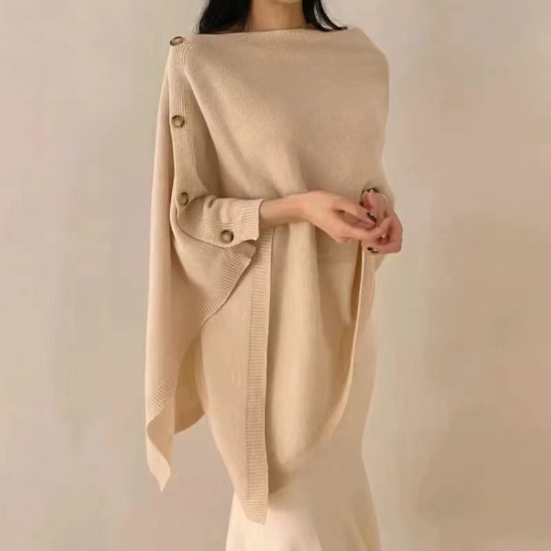 K1613 Wholesale skin-friendly soft and waxy 100% Australian wool high-end warm cloak scarf shawl women's spot can be customized