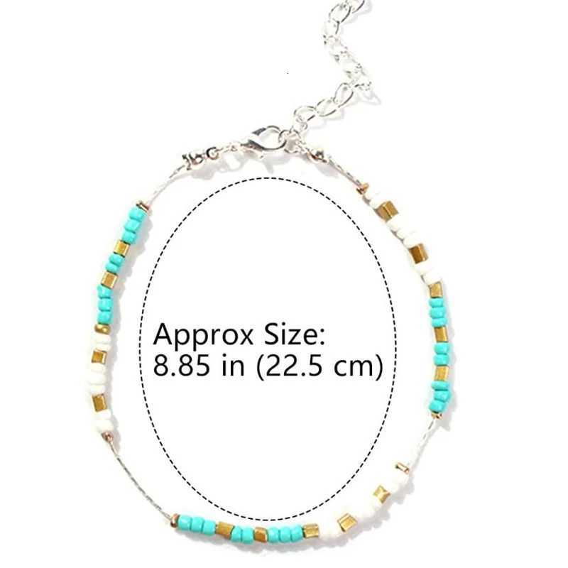 Bohemian Boho Turquoises Beads Stone Anklets For Women Vintage Handmade Color Beads Anklet On Leg Beach Ocean Jewelry Y250805