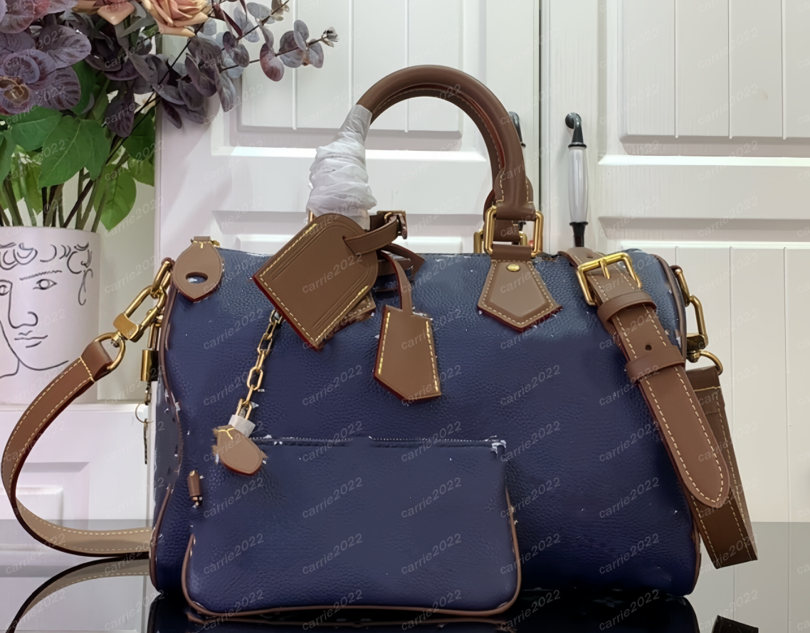 10a designer bag Mirror Quality pillow Soft 30 P9 25cm Boston Crafty handbag shoulder bag women handbags cross body lady tote travel capacity Navy blue Pillow bags Top