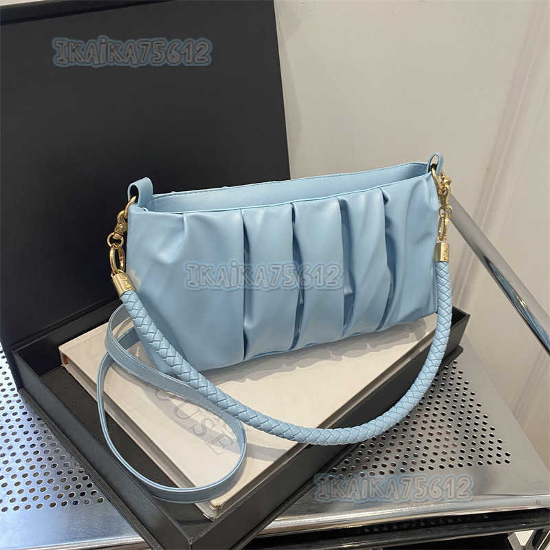 Niche Design Bag for Women 2024 Single Shoulder Crossbody Bag High-quality Texture Pleated Underarm Cloud Bag H250806