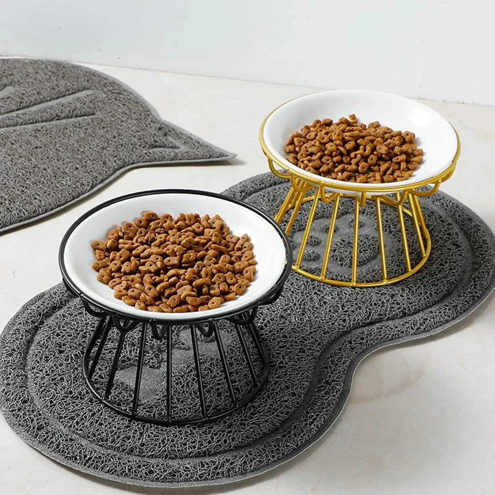 2025 Ceramic Elevated Pet Bowl - Raised Food Water Dish for Cats/Dogs Anti-Spill Feeding Stand with Non-Slip Base Y250806