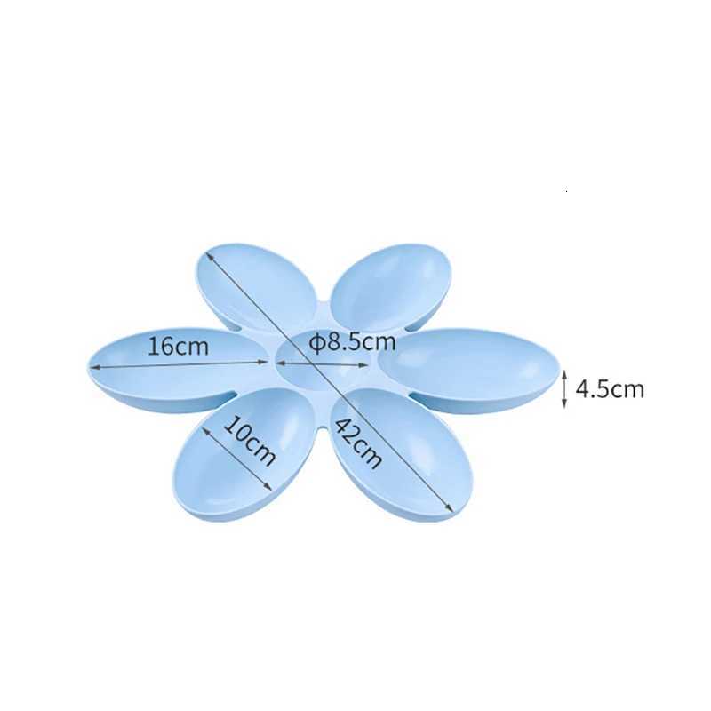 Flower Shaped Pet Bowl with 6 Connected Bowls for Small Dog and Cat Water Dish Puppy Feeding Bowls Slow Down Eating Feeder Y250806