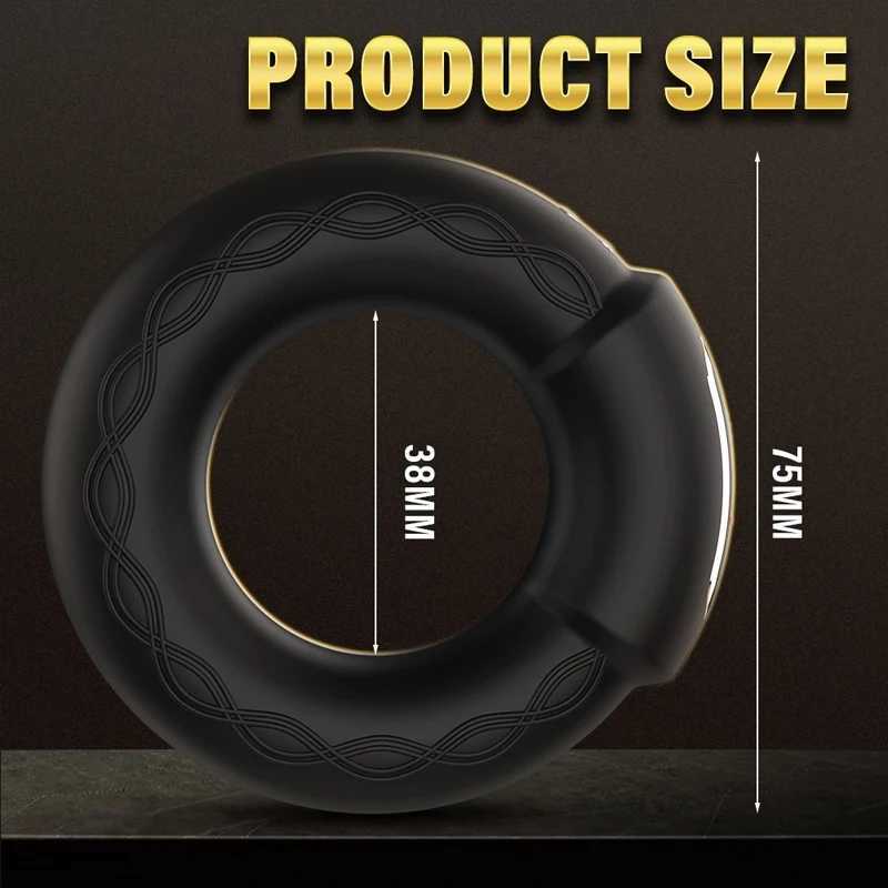 Vibrating Penis Cock Ring with Heating Delay Ejaculation Vibrator Adult Sex Toys for Men Longer Harder Stronger Erection W250807
