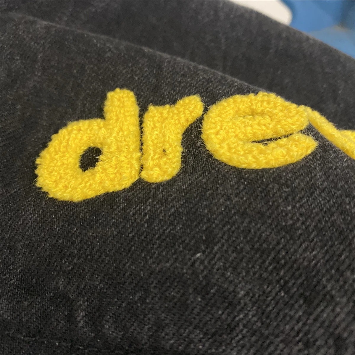 Drew House Knitting embroidery Men's Clothing autumn and winter designer niche American retro print loose denim jacket