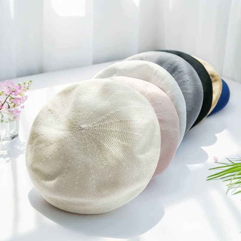 11 New Colors Solid Beret Hat Female Knit Acrylic C Spring Summer Autumn Hat Solid Color Top Quality Women Boina Wholesale XJ250807