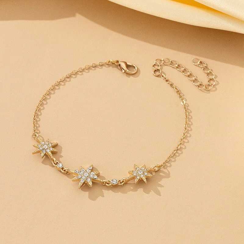 Summer Bohemia Star Pendant Anklet For Women Girls Ankle Leg Chain Beach Party Travel Foot Jewelry Y250805