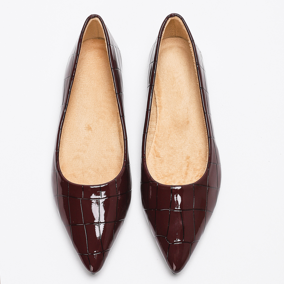 Sandals women's flat shoes New autumn warm solid color one-piece shallow toe pointed toe casual and comfortable