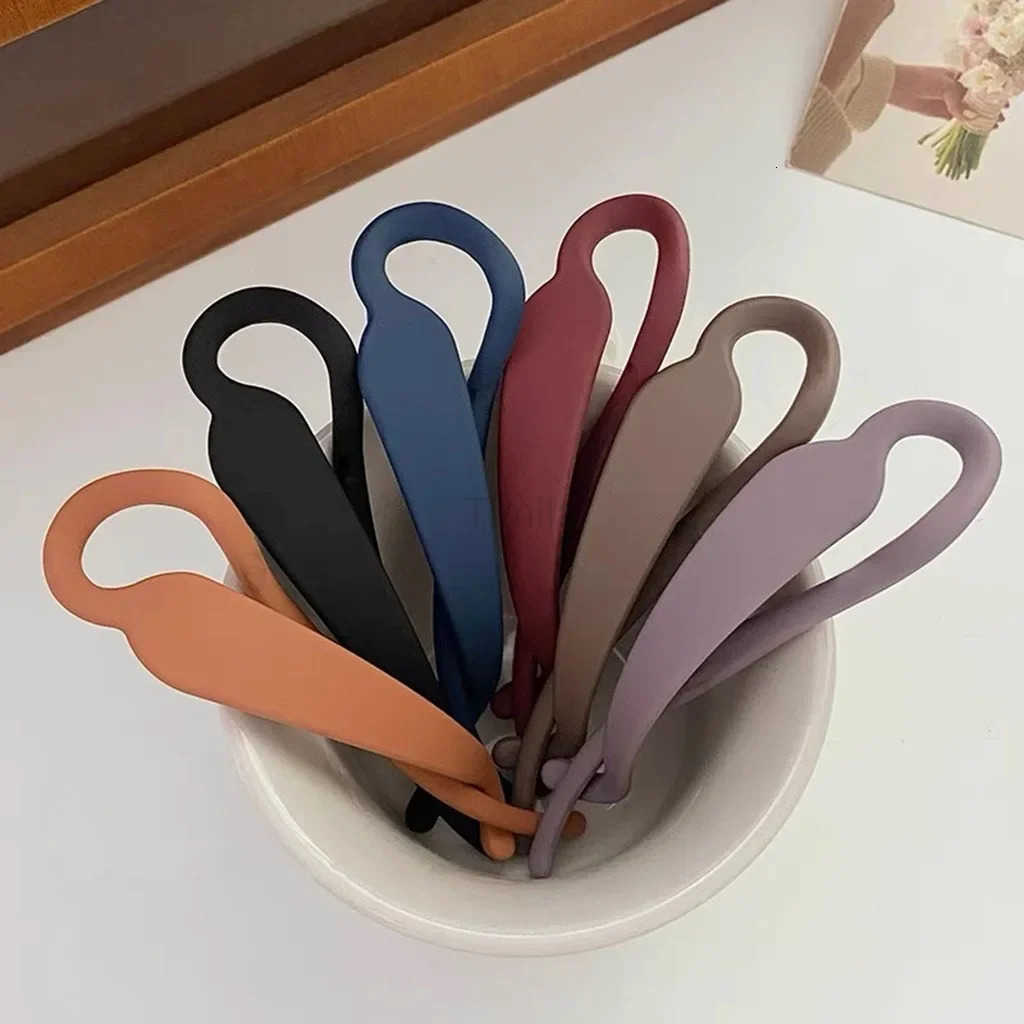 Frosted Matte Banana Clip Korean Simple Hair Clip Resin Acrylic Hairpin Ponytail Barrettes Hair Claw Casual All-match Hair Accessory U250807