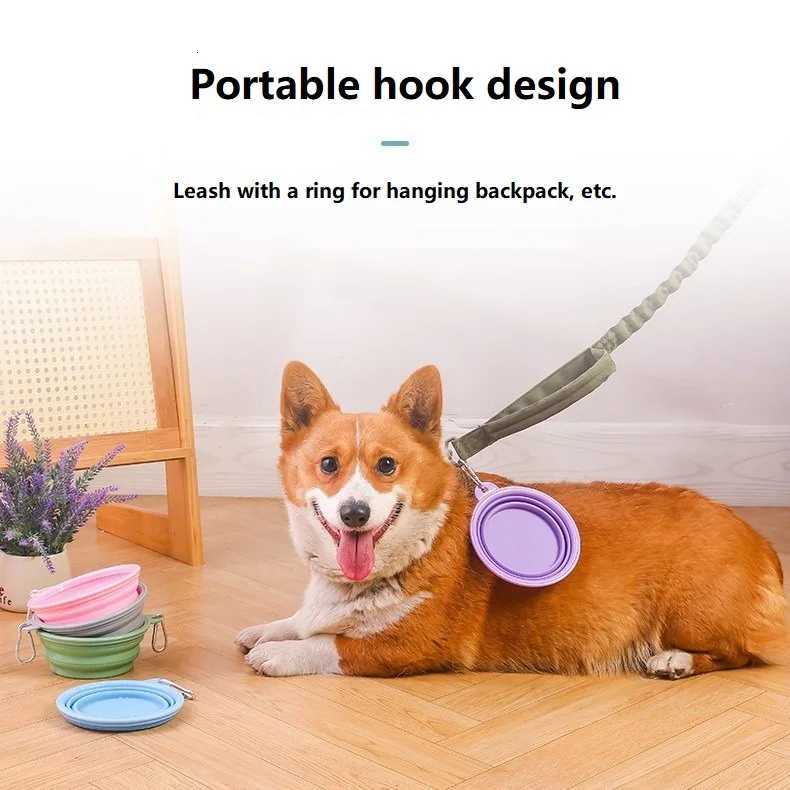 350ML Folding Dog Dish Collapsible Pet Bowl Water for Dog Drinking Bowl Cat Water Bowl Drinking Fountains for Dogs Y250806