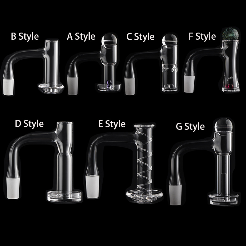 Full Weld Beveled Edge Hourglass Auto Spinner Terp Slurper Quartz Banger & Glass Marble Control Tower Quartz Nails For Bongs Rigs