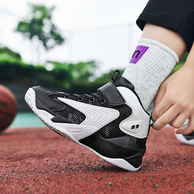 Magic Tape NEW Children's Basketball Elementary School Training Practical Set Line Sports Running Shoes 8-12 Years Old Boys and Girls