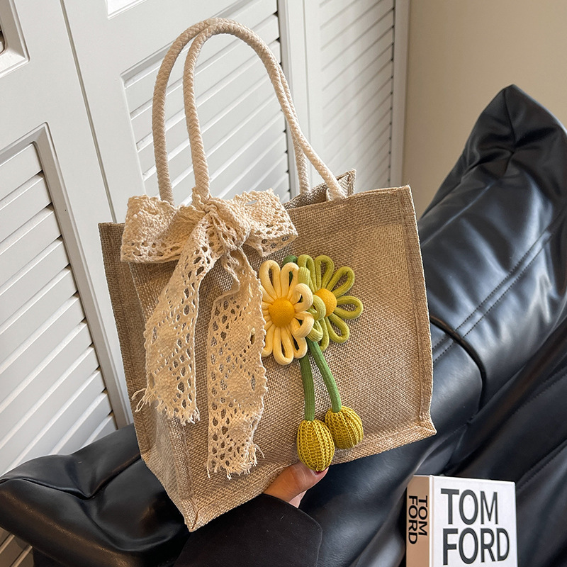 trend 2025 Women s linen handbag new gift bag fashionable outdoor lunch box handbag designer bag women s diagonal cross bag women s shoulder bag